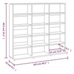 vidaXL Armoire à CD Chêne marron 102x23x89 5 cm Bois d'ingénierie