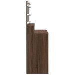 vidaXL Coiffeuse avec LED chêne marron 80x41x134 5 cm