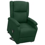 Vidaxl fauteuil releveur inclinable vert foncé tissu