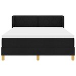 Lit Box Spring avec Matelas - Noir  140x200 cm  Tissu