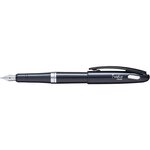Stylo plume tradio corps vernis noir encre bleue x 12 pentel