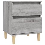 vidaXL Tables de chevet 2 Pièces Sonoma gris 40x35x50 cm