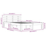 vidaXL Cadre de lit sans matelas blanc 135x190 cm