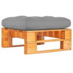 vidaXL Pouf palette de jardin marron miel bois de pin imprégné