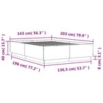 vidaXL Cadre de lit sans matelas blanc 140x200 cm