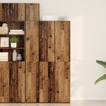 vidaXL Highboard vieux bois 70x42.5x185 cm bois d'ingénierie