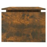vidaXL Table basse Chêne fumé 68x50x38 cm Bois d'ingénierie