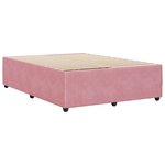 vidaXL Cadre de lit Rose 160x200 cm Velours