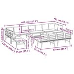 vidaXL Ensemble de bancs de jardin avec coussins 9 Pièces noir
