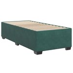 vidaXL Cadre de lit Vert foncé 100x200 cm Velours