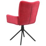 vidaXL Chaises pivotantes à manger lot de 2 Rouge bordeaux Velours