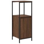 Ensemble de meubles de salle de bain 5 pièces vidaXL en bois d'ingénierie chêne marron