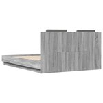 vidaXL Cadre de lit avec LED sans matelas sonoma gris 140x200 cm