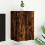 vidaXL Meuble TV mural chêne fumé 40 5x30x60 cm bois d'ingénierie