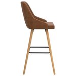 vidaXL Tabourets de bar lot de 2 marron velours