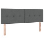 Tête de lit capitonnée gris foncé 140 cm en tissu