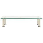 vidaXL Meuble TV Transparent 80x35x17 cm Verre trempé
