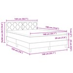 Lit à ressorts vidaXL avec matelas et LED noir 140x190 cm en velours