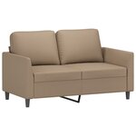 vidaXL Canapé à 2 places Cappuccino 120 cm Similicuir