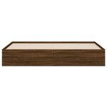 vidaXL Cadre de lit avec tiroirs sans matelas chêne marron 160x200 cm