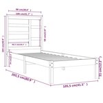 vidaXL Cadre de lit Blanc Bois massif 100x200 cm