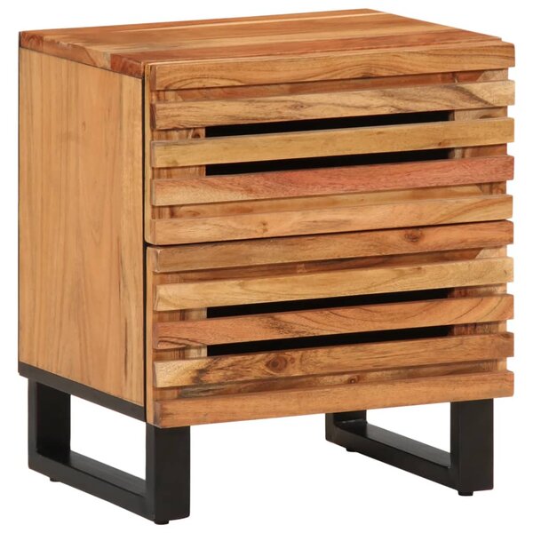 vidaXL Table de chevet 40x34x46 cm bois d'acacia massif