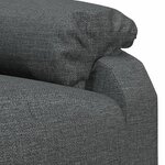 vidaXL Fauteuil inclinable Gris foncé Tissu