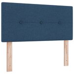 Tête de lit LED vitaXL Capitonnée Bouton Bleue 90 cm Tissu