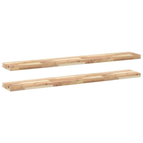 vidaXL Étagères flottantes 2 Pièces 120x20x4 cm acacia massif non traité
