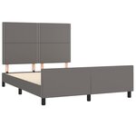 vidaXL Cadre de lit avec tête de lit Gris 140x200 cm Similicuir