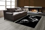 Tapis d'intérieur SKULL 80 x 150 cm - Noir