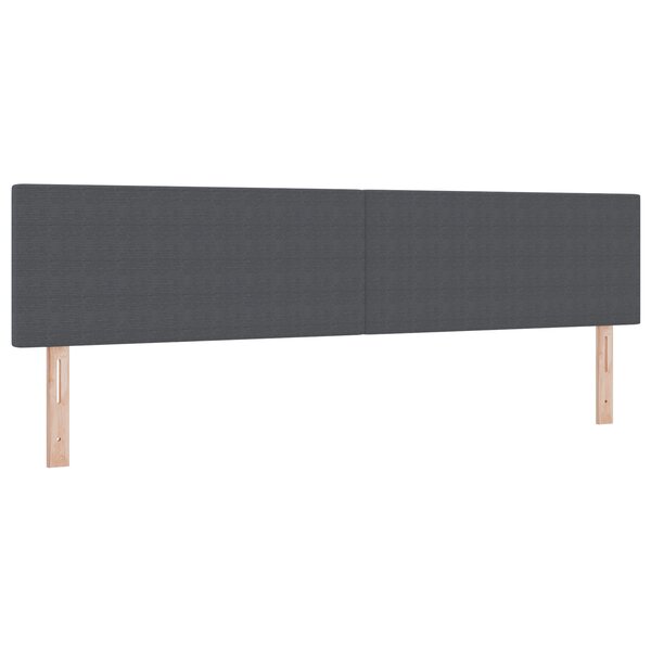 vidaXL Tête de lit Design Simple Gris Foncé 200 cm Tissu en Velours Côtelé