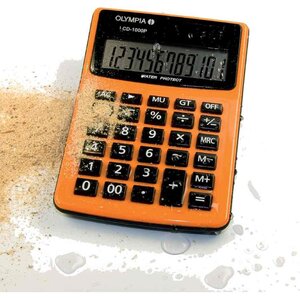 Calculatrice de bureau LCD 1000P, solaire/pile OLYMPIA