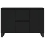 vidaXL Buffet noir 104x35x70 cm bois d’ingénierie