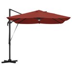 vidaXL Parasol déporté Terracotta Polyester Grand Pliable