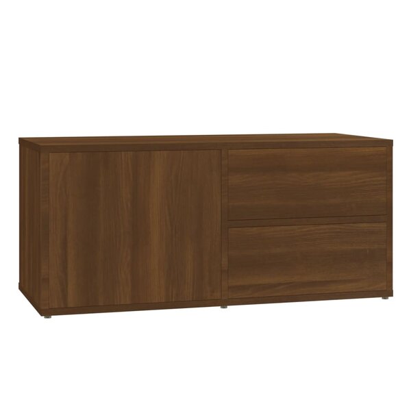 vidaXL Meuble TV Chêne marron 80x34x36 cm Bois d'ingénierie