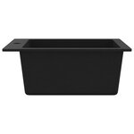 vidaXL Évier de cuisine Granite Noir
