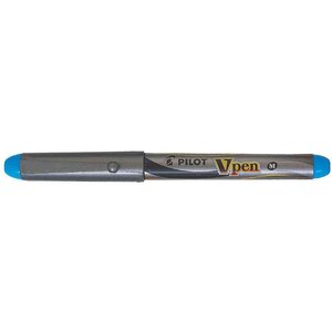 Stylo Plume Jetable V-Pen SILVER Pointe Moyenne Turquoise x 12 PILOT