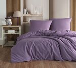 Parure de lit violette unie 140 x 200 cm