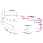 vidaXL Sommier à lattes de lit et matelas Gris clair 120x200cm Velours