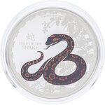 Pièce de monnaie en Argent 2 Dollars g 31.1 (1 oz) Millésime 2025 YEAR OF THE SNAKE