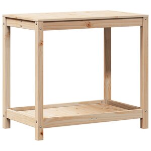 vidaXL Table de rempotage avec étagère 82 5x50x75cm bois massif de pin