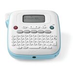 Étiqueteuse électronique de bureau portable Brother PT-N20 - Écran LCD - 3 polices  15 cadres et 250 symboles - Largeur du ruban 12 mm - Découpe manuelle du ruban - Clavier QWERTY - Couleur bleu/blanc