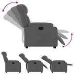 vidaXL Fauteuil inclinable Gris foncé Tissu