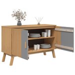 vidaXL Buffet OLDEN gris et marron 114x43x73 5 cm bois massif de pin