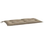 vidaXL Coussin de banc de jardin taupe 110x50x7 cm tissu oxford