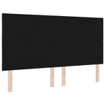 vidaXL Tête de Lit Design Blocs en Diamant Noir 180 cm Tissu