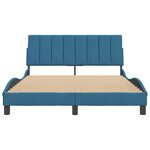 vidaXL Cadre de lit sans matelas bleu 120x200 cm velours