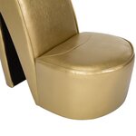 vidaXL Chaise en forme de chaussure à talon haut Doré Similicuir