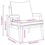 vidaXL Chaises de jardin 2 Pièces 59 5x65x71 5 cm Bois massif